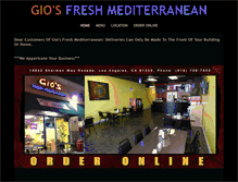 Tablet Screenshot of giosfresh.com